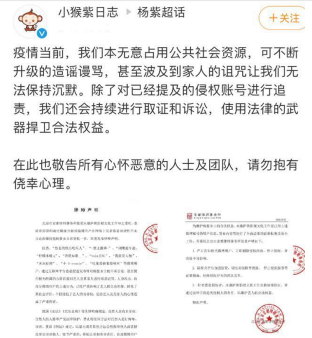 杨紫黑粉被告后伪造公章做证据，现处罚结果出