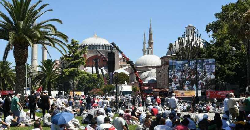 埃尔多安表示圣索菲亚大教堂，将由500名警察日