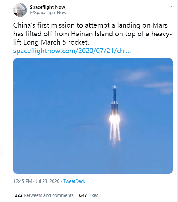 “天问一号”发射成功，有人心态崩了
