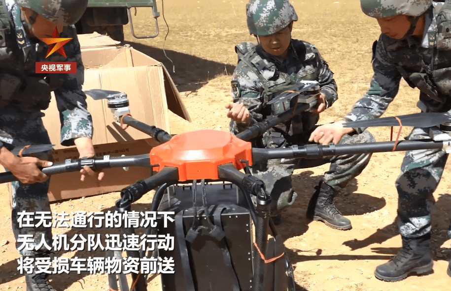 解放军高原保障能力强!无人机为前线送餐 炊事