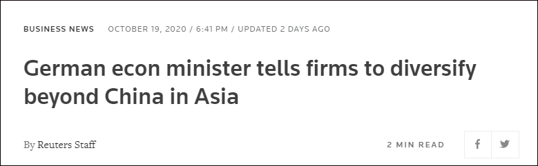 默克尔敦促德国出口不要过于依赖中国，德国车