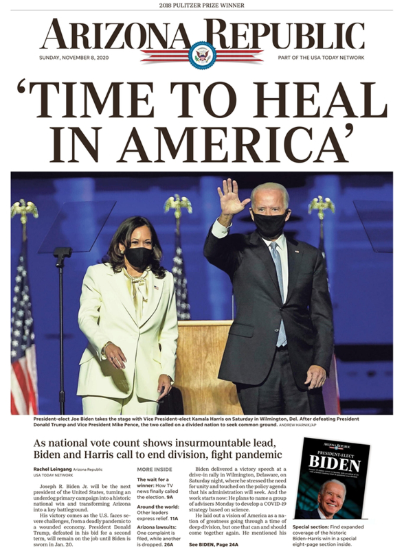 看美国各州报纸头条如何报道2020年大选