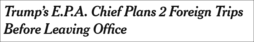 美媒：美环保局长将于下月访台，为四个月来第