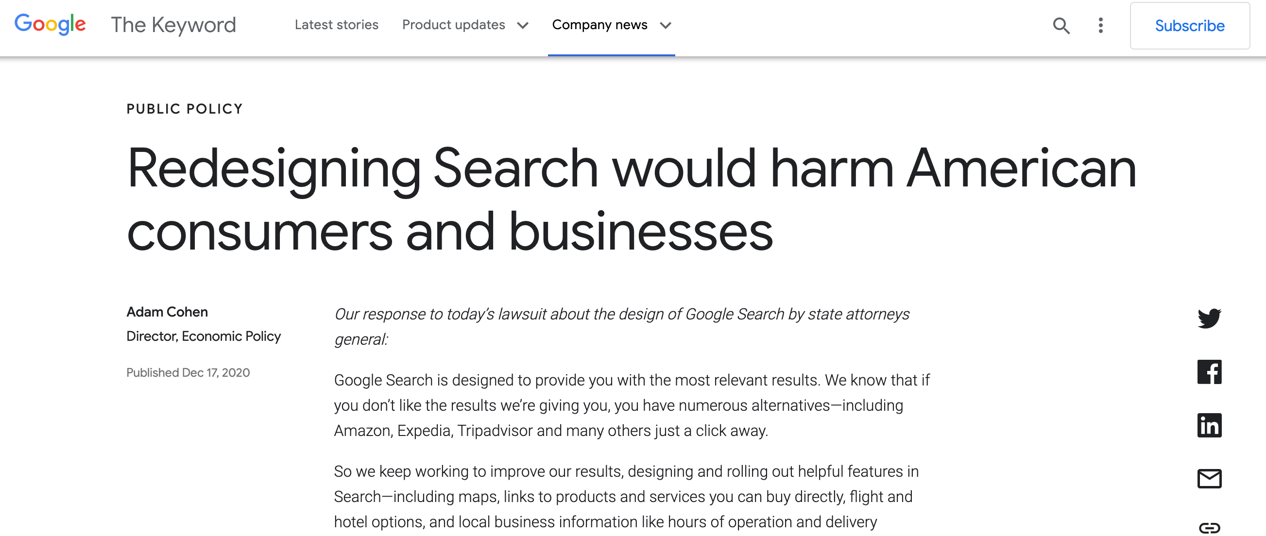 两个月内被告三次!谷歌遭美国38州起诉垄断,会