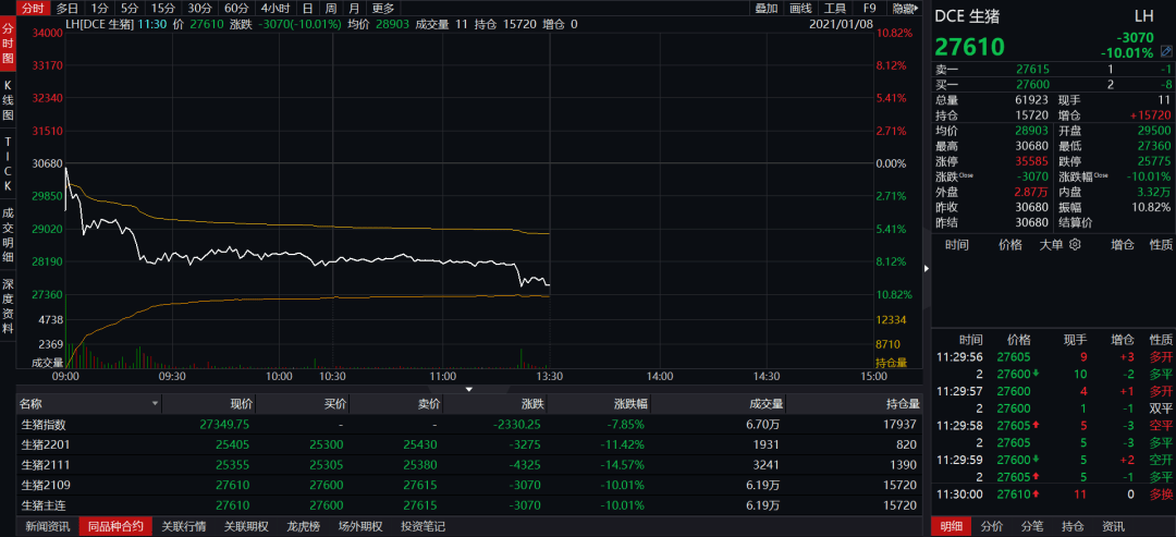 ​生猪期货上市首日，期货价格、猪肉股双双下
