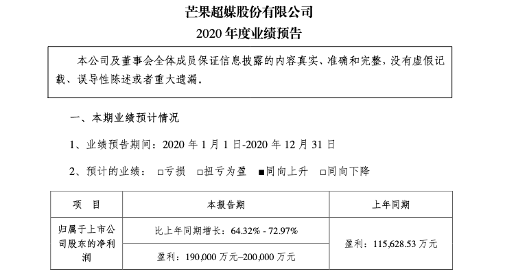 芒果超媒：受益《乘风破浪的姐姐》，预计2020年